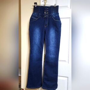 Blue Flare Wide Leg Jeans